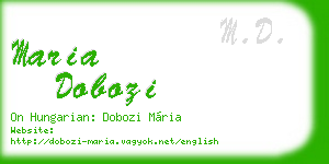 maria dobozi business card