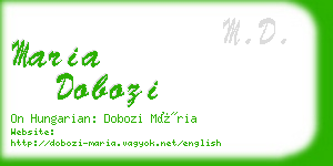 maria dobozi business card